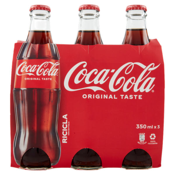 COCA-COLA Original Taste Vetro 3 x 350 ml