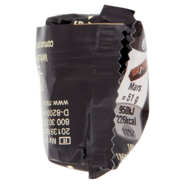 Mars Barretta Snack con Caramello Ricoperta al Cioccolato 51 g