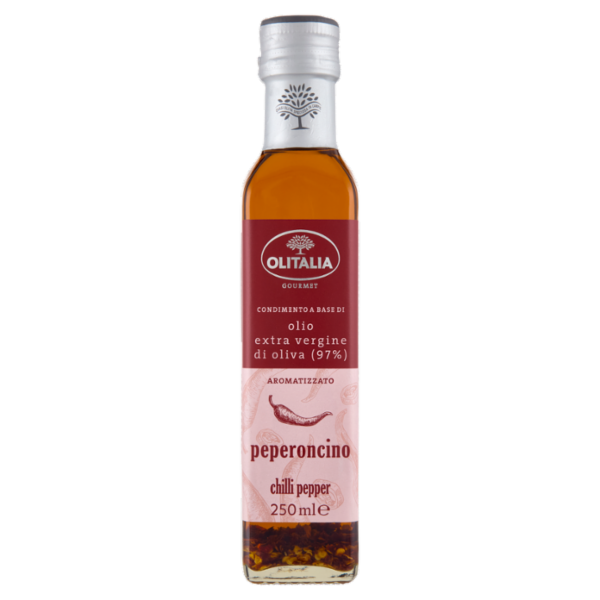 Olitalia Gourmet Condimento a Base di olio extra vergine di oliva (97%) peperoncino 250 ml