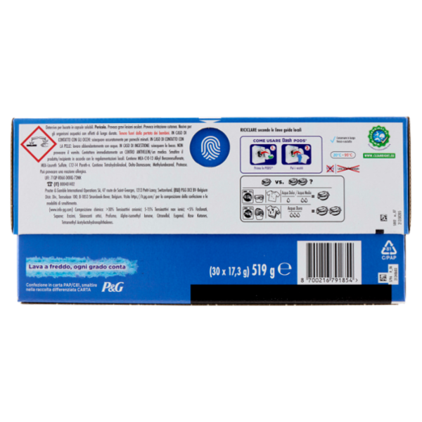 Dash Pods Detersivo Lavatrice in Capsule, Salva Colore, 30 Lavaggi 519 g