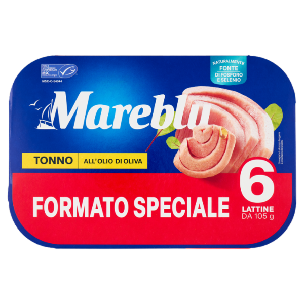 Mareblu Tonno all'Olio di Oliva 6 x 105 g