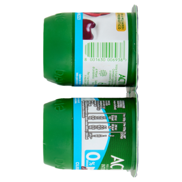 ACTIVIA Yogurt con Probiotico Bifidus, 0% Grassi, gusto Ciliegia, 4x125g