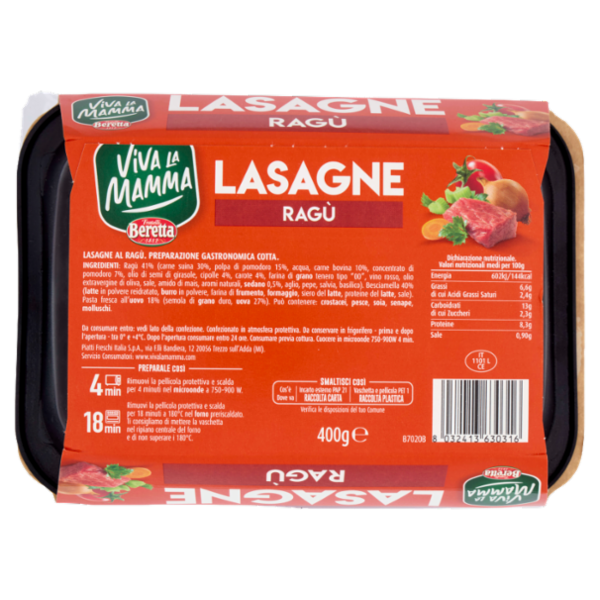 Viva la Mamma Lasagne Ragù 400 g