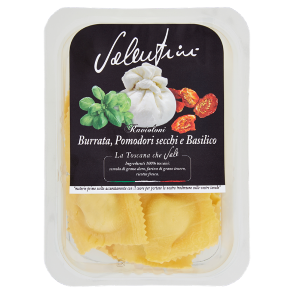 Valentini Ravioloni Burrata, Pomodori secchi e Basilico 250 g