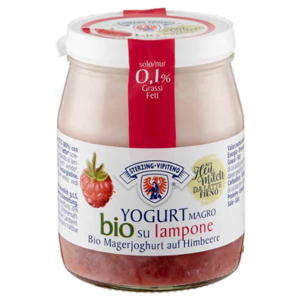 Sterzing Vipiteno bio Yogurt Magro su lampone da Latte Fieno 150 g