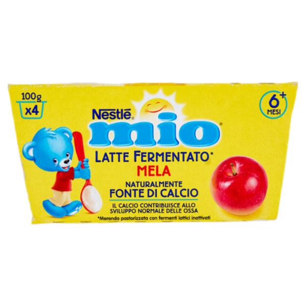 NESTLÉ MIO Merenda Latte Fermentato Mela 4 vasetti da 100 g
