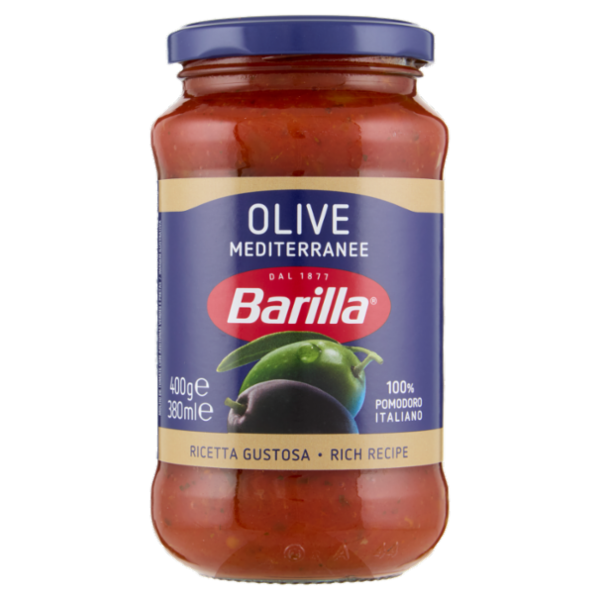 Barilla Sugo Olive 100% Pomodoro Italiano Condimento per Pasta 400g