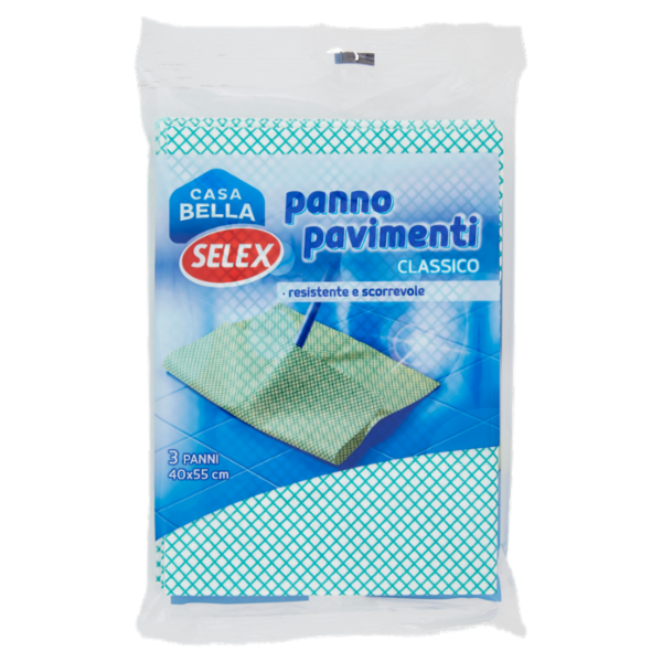 Selex Casa Bella Panno Pavimenti Sintetico Cm 40X55 3 pezzi