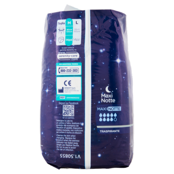 Serenity Pants Maxi Notte Traspirante Taglia M 14 pz