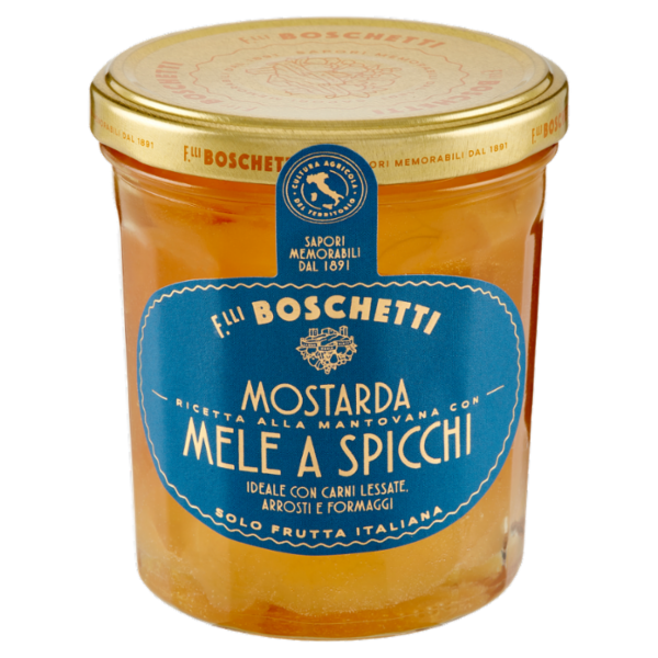 F.lli Boschetti Mostarda Ricetta alla Mantovana con Mele a Spicchi 400 g