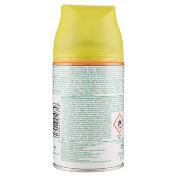 Air Wick Freshmatic Agrumi Spray Automatico per Ambienti Ricarica 250 ml