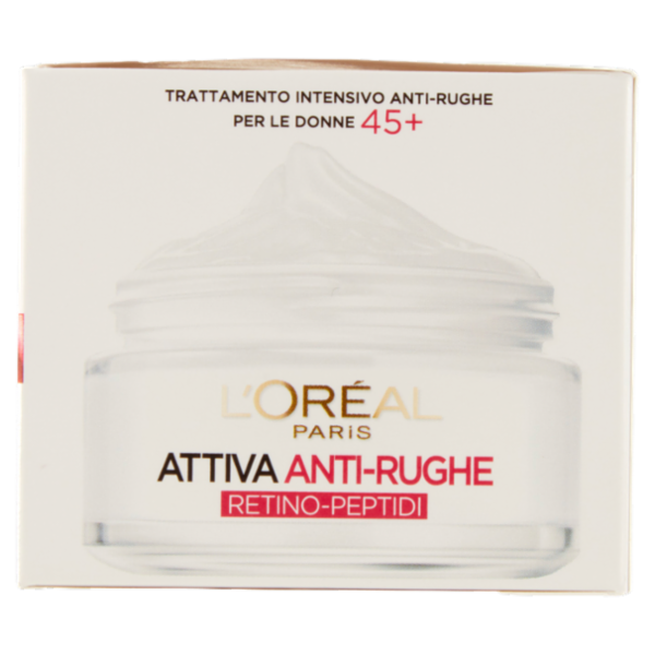 L'Oréal Paris Attiva Anti-Rughe Crema Viso 45+, Trattamento Intensivo Anti-rughe, 50 ml