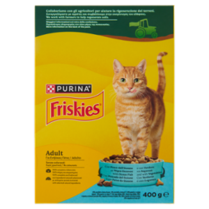 PURINA FRISKIES Adult Pesce Dell'Oceano e Con Verdure 400g