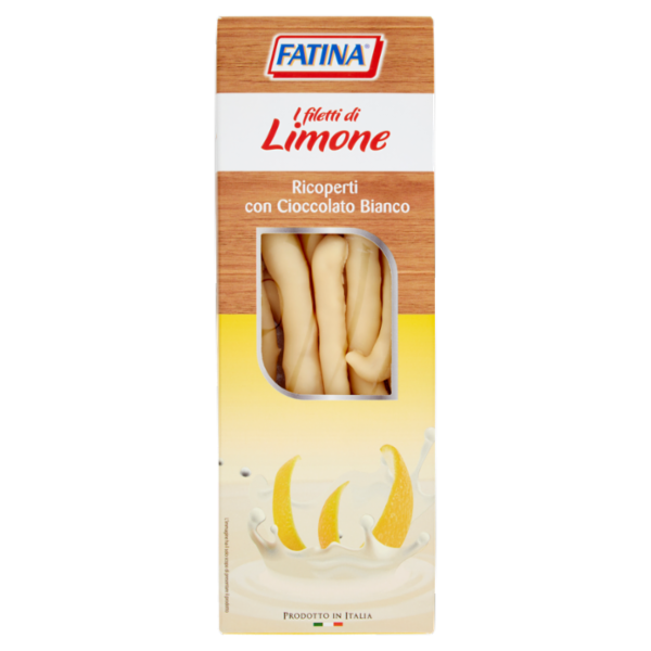 Fatina i filetti di Limone Ricoperti con Cioccolato Bianco 180 g