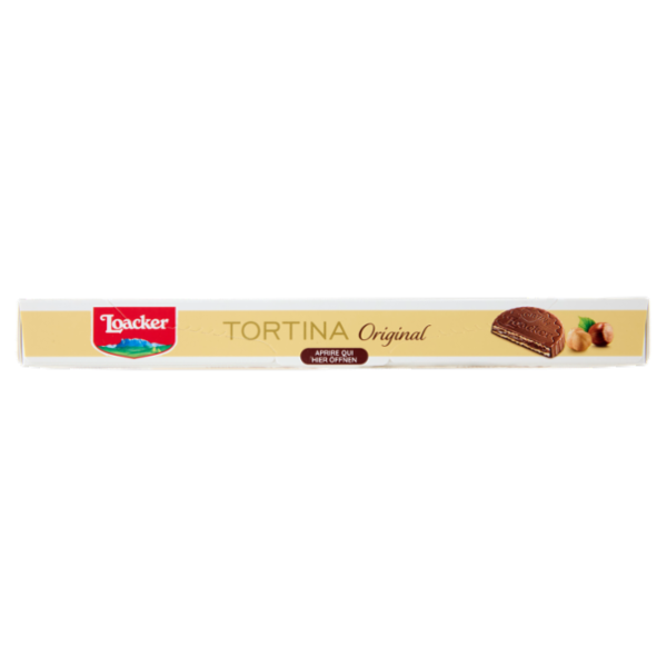 Loacker Tortina Original Wafer ricoperto di Cioccolato al Latte con crema di Nocciole Italiane 21gx6
