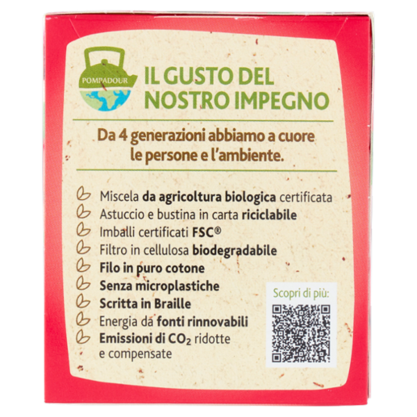 Pompadour Rosa di bosco Bio 18 x 3,2 g