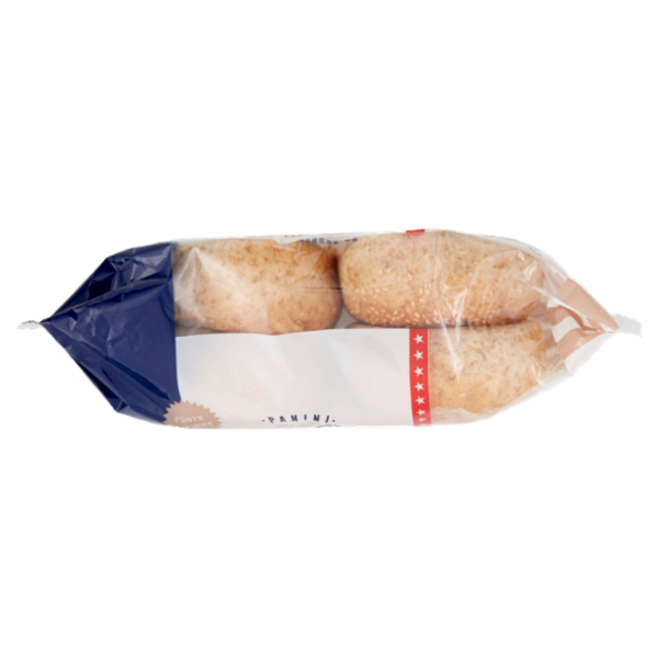 Consilia Pane per Maxi Hamburger Integrali con Sesamo 4 pezzi 300 g