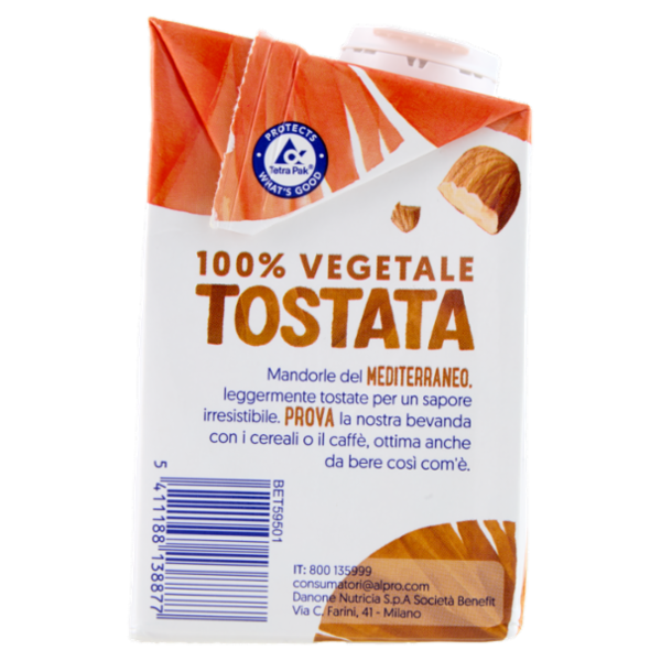 ALPRO Senza Zuccheri Mandorla, Bevanda 100% Vegetale, Basso in grassi, Senza Lattosio, 500ml