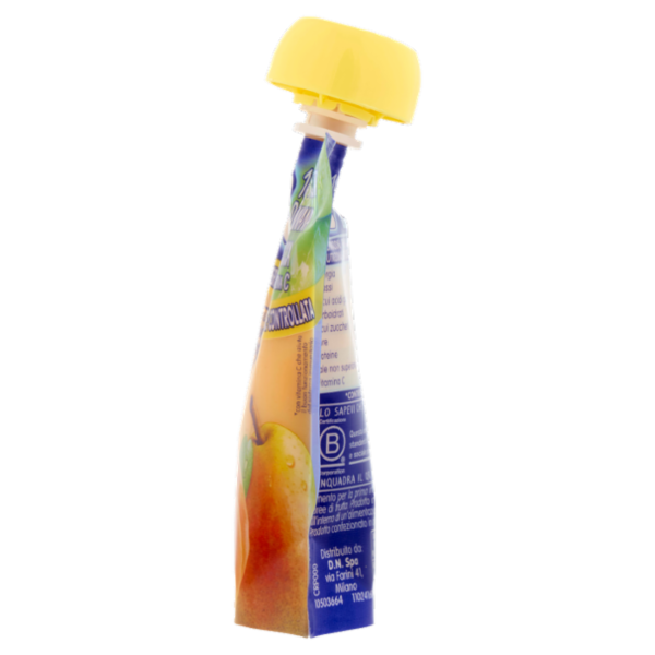 MELLIN Merenda di Frutta 100% con Vitamina C, Albicocca, a partire dal 6° mese, Pouch 90 g