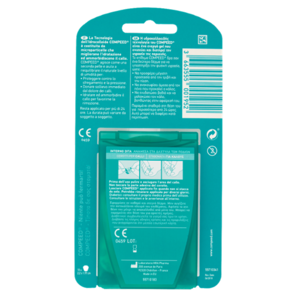 Compeed Cerotti per Calli Interno Dita 10 pz