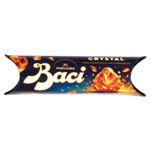 BACI PERUGINA Crystal Cioccolatini Fondenti all'Arancia ripieni al Gianduia Tubo 37,5g