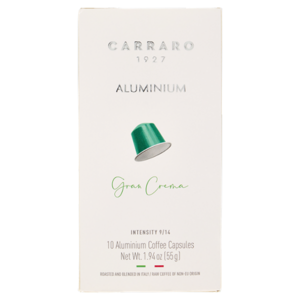 Carraro Gran Crema Aluminium Coffee Capsules 10 x 5,5 g