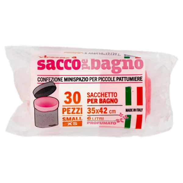 virosac sacco per bagno Sacchetto per Bagno 35x42 cm 6 Litri Small XS 30 pz