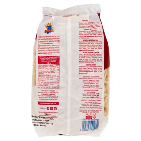 La Casa del Grano Le Tradizionali Is Maccarronis de Busa 500 g