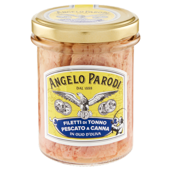 Angelo Parodi Filetti di Tonno Pescato a Canna in Olio d'Oliva 195 g