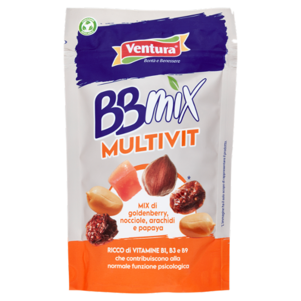 Ventura BBmix Multivit Mix di goldenberry, nocciole, arachidi e papaya 150 g