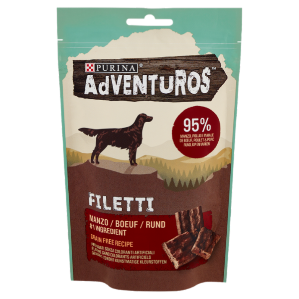 PURINA ADVENTUROS Filetti Manzo, Pollo e Maiale 70 g