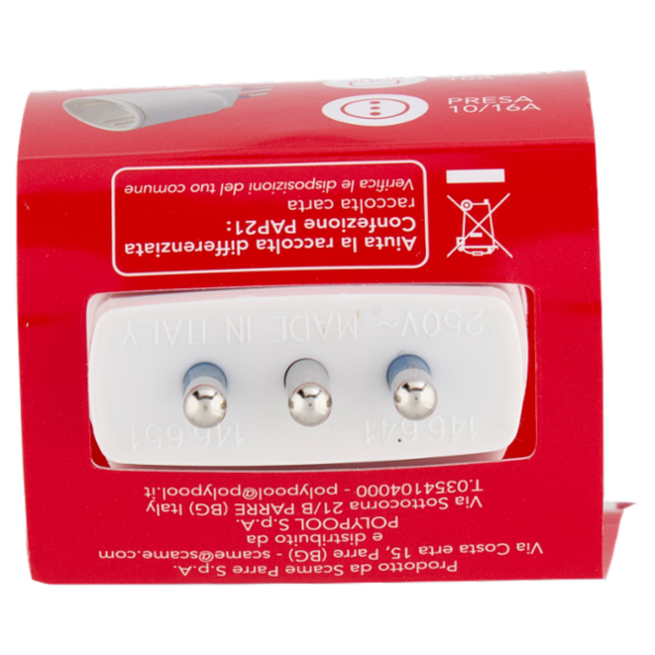 Scame Adattatore 10A Spina 10A, presa 10/16A, 2P+T 250V