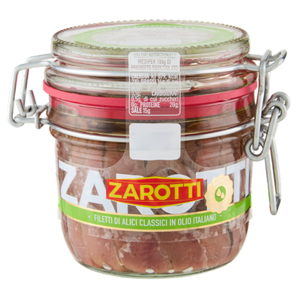 Zarotti Filetti di Alici Classici in Olio Italiano 230 g