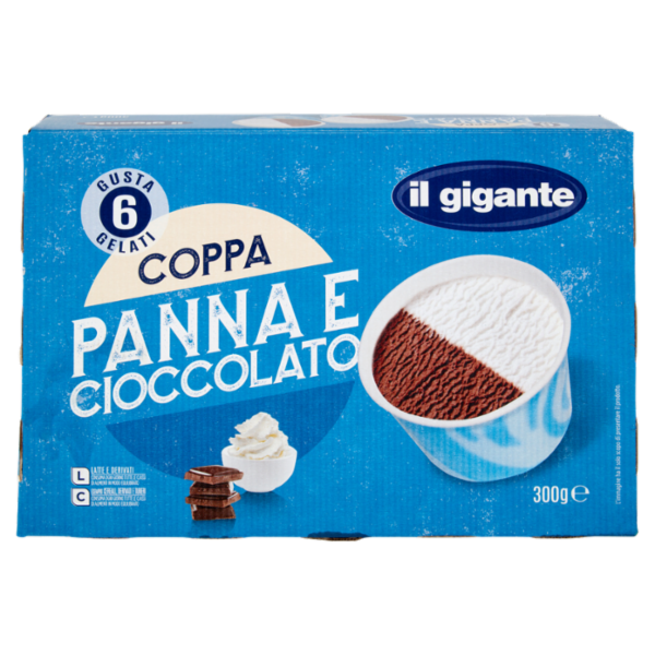 IL GIGANTE Coppa Panna e Cioccolato 6 x 50 g