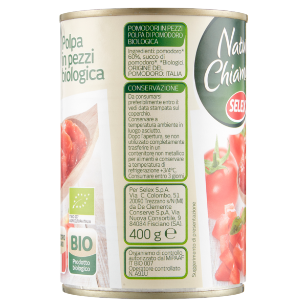Selex Natura Chiama Polpa di Pomodoro Biologica 400 g