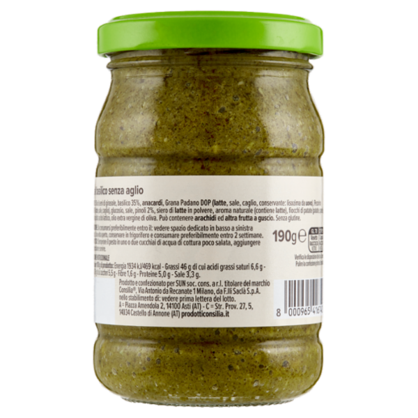 Consilia Pesto alla Genovese Senz'Aglio 190 g