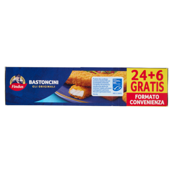 Capitan Findus 30 Bastoncini con 100% Filetti di Merluzzo 750 g