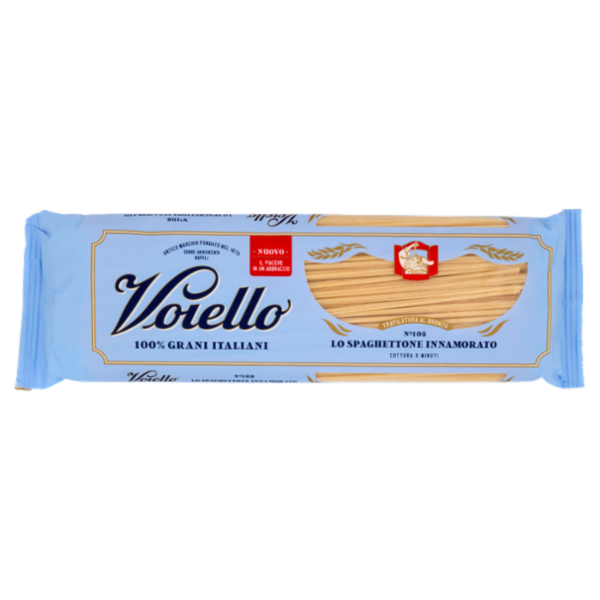 Voiello Pasta Lo Spaghettone Innamorato N°108 Grani 100% Italiani Trafilata Bronzo 500g