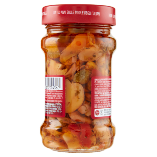 Polli Funghi Sottolio alla Pizzaiola con Olio Extra Vergine di Oliva 190 g