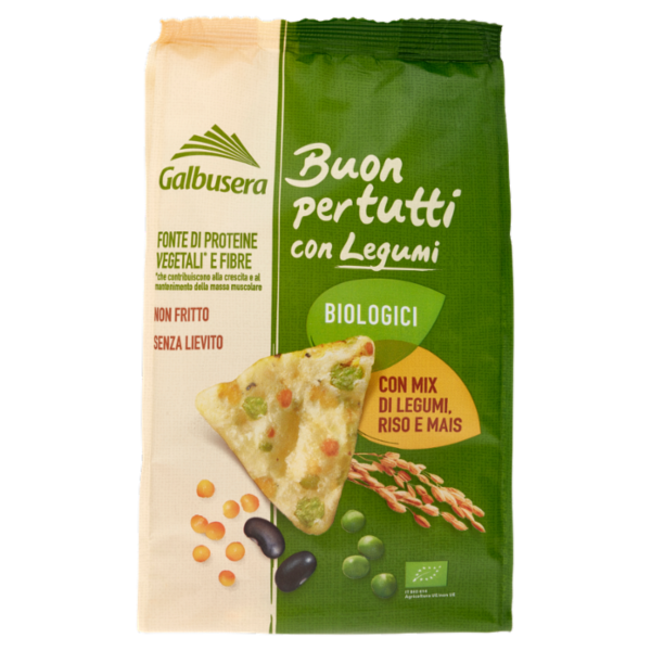 Galbusera Buonpertutti con Legumi Biologici con Mix di Legumi, Riso e Mais 70 g