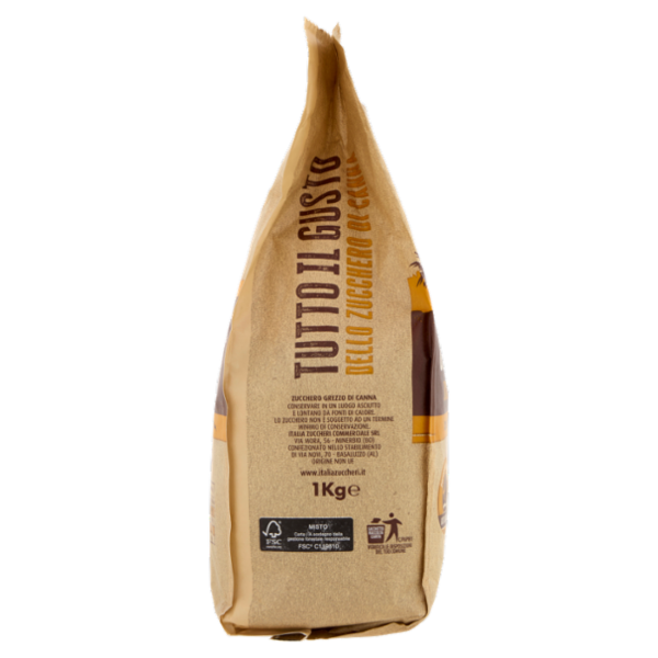 Italia Zuccheri - Oro del Tropico Zucchero Grezzo di Canna 1 Kg