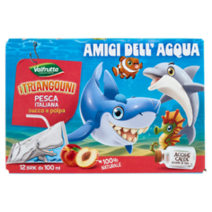 Valfrutta i Triangolini Pesca Italiana Succo e Polpa Brik
