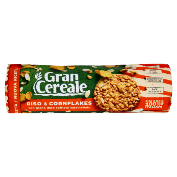 Gran Cereale Biscotti Gran cereale Riso e Cornflakes Biscotti Tubo 230 g