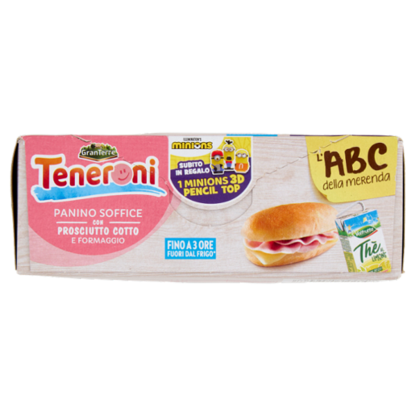 Teneroni Panino Soffice con Prosciutto Cotto e Formaggio 180 g