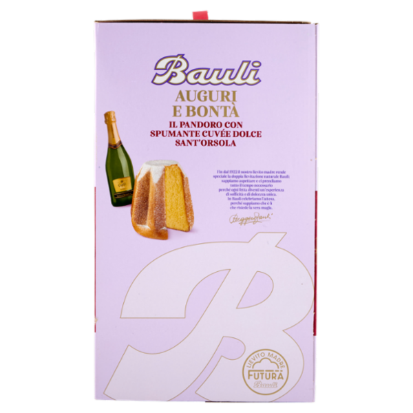 Bauli Auguri e Bontà Pandoro Bauli 700 g + Spumante Cuvée dolce Sant'Orsola 75 cl