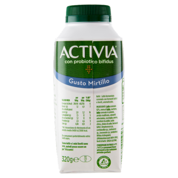 ACTIVIA, Kefir da bere gusto Mirtillo con Probiotico Bifidus, 320g