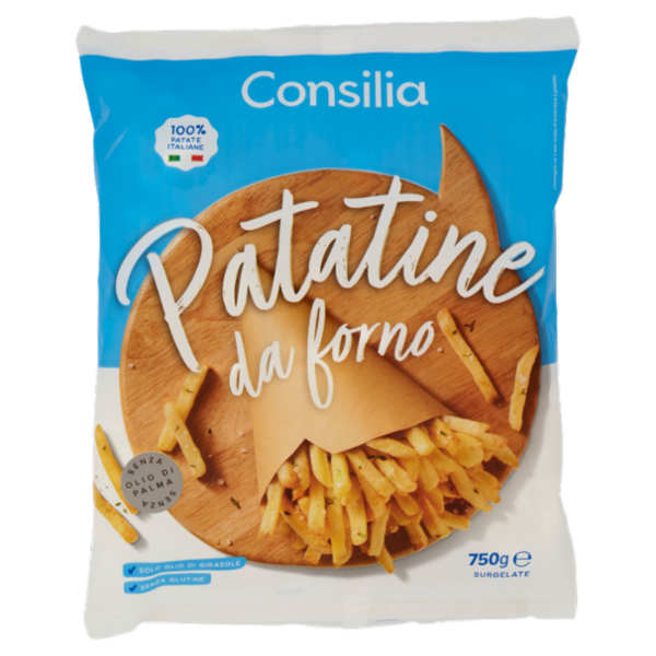 Consilia Patate da Forno Prefritte Surgelate 750 g