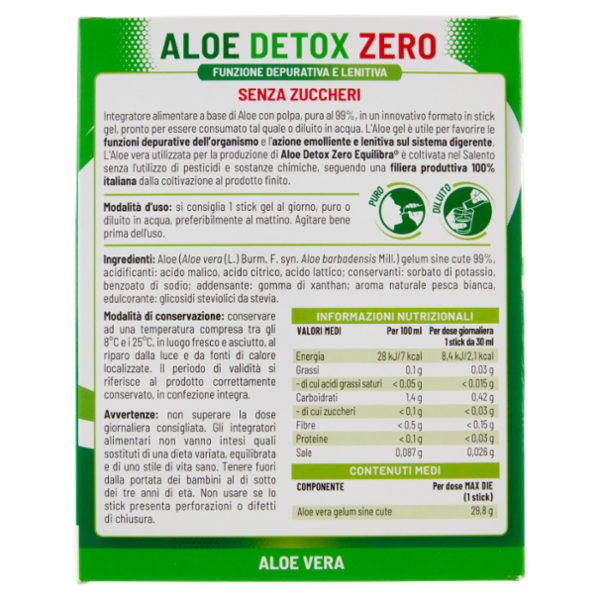 equilibra Aloe Detox Zero Stick Gel 10 x 30 ml