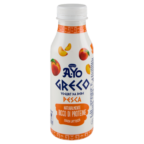 Arborea A-Yo Greco Yogurt da Bere Pesca Senza Lattosio 330 ml