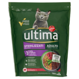 Ultima Cat Sterilizzati Adulto 1-10 Anni Con Manzo 750 g